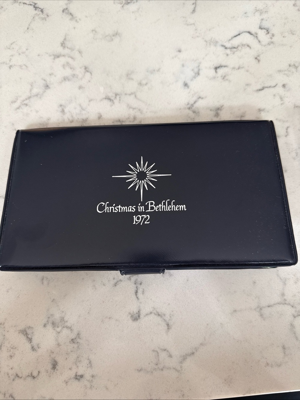 Christmas in Bethlehem 1972 Black Leatherette Men’s Accessory Case w coin
